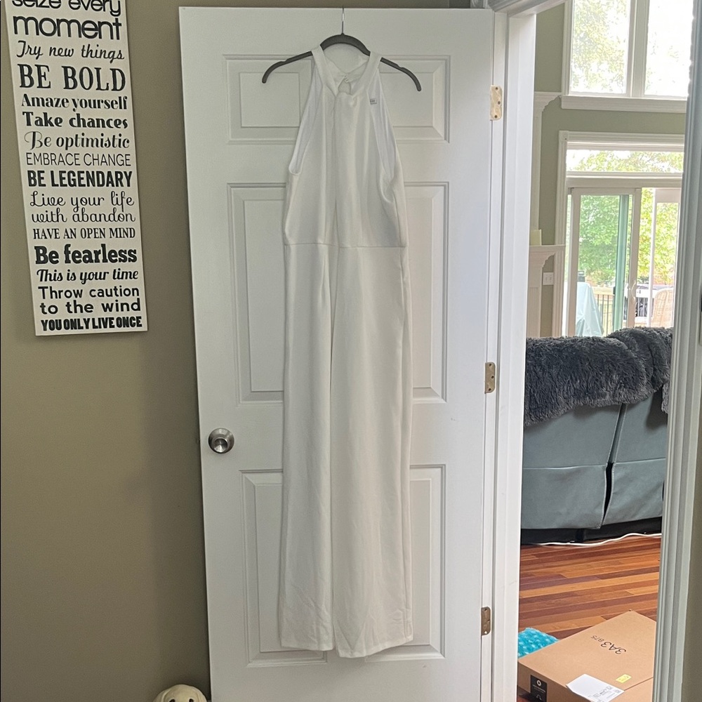 Julia Jordan White Jumpsuit